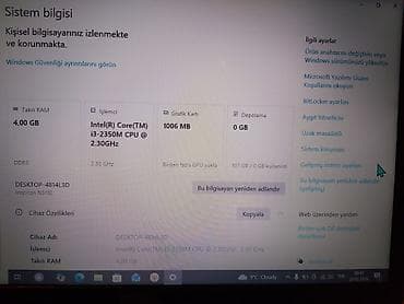 smena 6: Dell Inspiron N5110 noutbuk Texniki xüsusiyyətlər: - Prosessor: Intel — 2