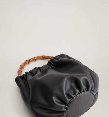 louis vuitton canta: Mango çanta.Yumuşaq materialı var.Qulp hissəsi bambukdandır — 4