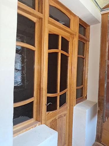 leylandra agaci: Ağac çərçivəli interyer qapı-pəncərə bloku - Material: təbii ağac — 1