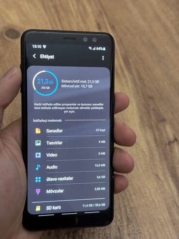 Honor: Samsung Galaxy A8 2018, 32 GB, rəng - Qara, Barmaq izi, Simsiz şarj, İki sim kartlı — 5