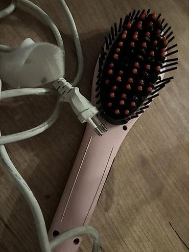 ACEVIVI elektrikli saç düzləşdirici daraq - Rəng: açıq çəhrayı, qara