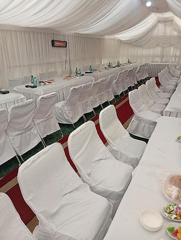 yolda teker temiri: Mərasim çadırı və məclis dekorasiyası xidməti isdenilen ölçüde — 4