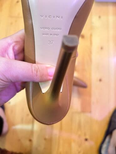 женские ботильоны на танкетке: Vicini qadın tuflisi - Brend: VICINI - Material: Vero Cuoio – — 1