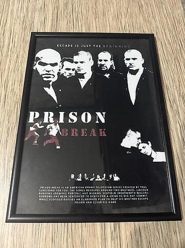 bayram sekilleri: Məşhur "Prison Break" serialının çərçivəli posteri / tablosu satılır — 1