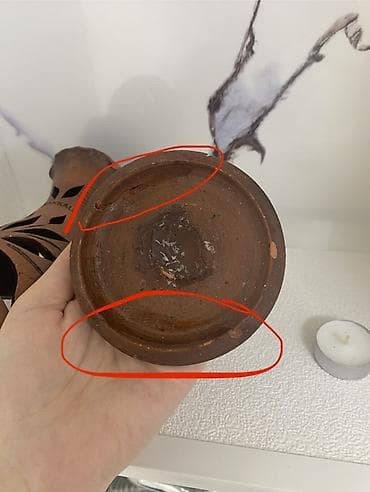 sam qabi: Çanakkaleden alınıb. Osmanlı Motivləri Əsaslı Şamdan. Altlığı — 4