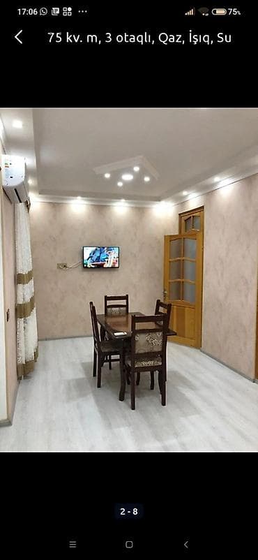 bakixanov kiraye evler 2025: 75 kv. m, 3 otaqlı, Qaz — 8
