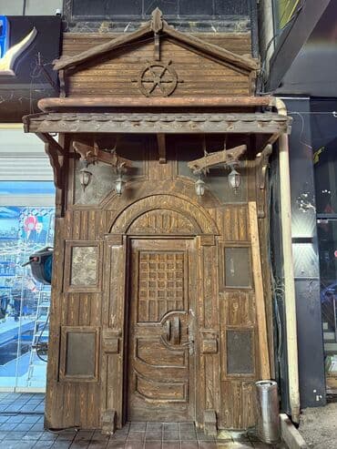 Üzüklər: Taxta fasadlı giriş komplekti - Material: təbii taxta (iri — 2