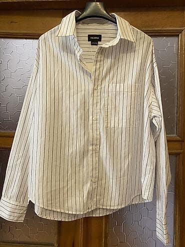 Личные вещи: Мужская рубашка, PULL&BEAR, XL, цвет - Белый — 2
