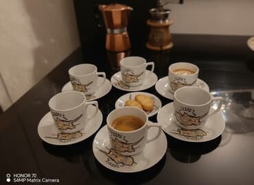 lepe qablari: Qəhvə dəsti, rəng - Bej, Keramika, 6 nəfərlik — 1