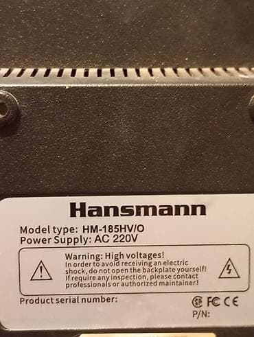 Hansmann monitor Hansımann Model: HM-185HVI/O Ekran diaqonalı — 2