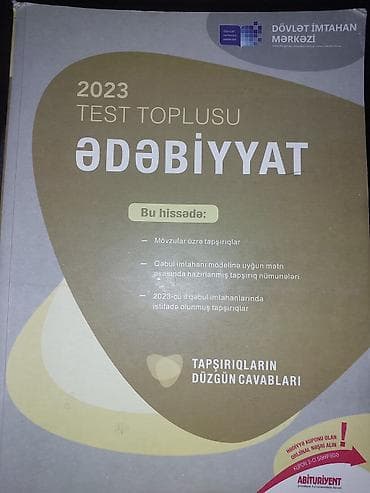 Məhsul: “Ədəbiyyat – 2023 Test Toplusu” (DİM) Xüsusiyyətlər: - Dövlət