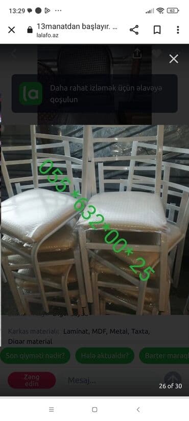 metbex ucun stol stullar: Metal, Azərbaycan, Parça, Pulsuz quraşdırılma, Zəmanətli, Kredit yoxdur — 20