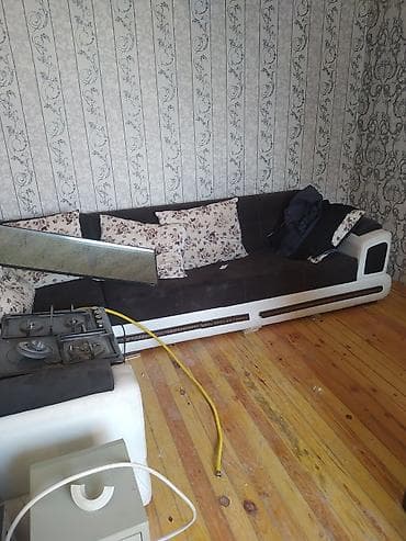 ucuz kunc divan: Künc divan – qara-ağ rəng kombinasiyasında, müasir dizayn. - L‑şəkilli — 2