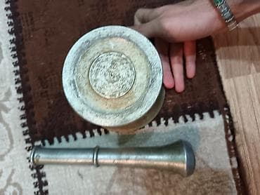 sarımsaq: SSRİ dövrünə aid, orijinal və dözümlü metal həvəngdəstə satılır — 2