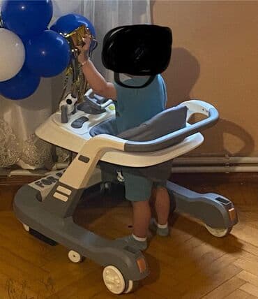 Xodunoklar: Uşaq gəzdirəci / yürüteç - Rəng: boz-ağ tonlarda - Geniş, sabit əsas — 2