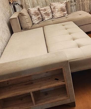 kunc divani: Künc divan, İşlənmiş, Açılan, Bazalı, Parça — 4