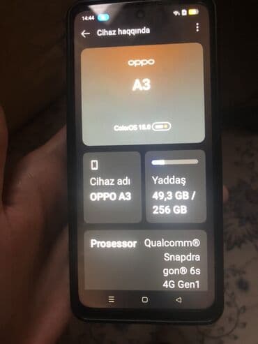 iphone 16 pro max qeydiyyat qiymeti: Oppo A3, 256 GB, rəng - Qara, Barmaq izi — 4