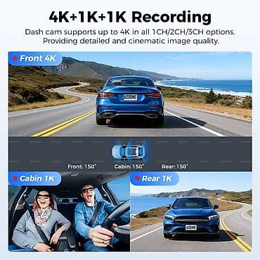 Видеорегистраторы: Videoqeydiyyatçı Azdome M500 3 Kameralı Videoqeydiyyatçı – Tam — 2