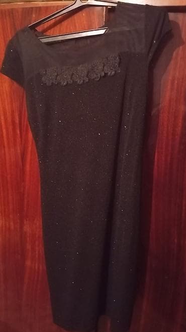 Qara, zərli qadın paltarı - Rəng: klassik qara, parıltılı (xırda