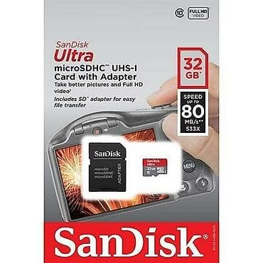 Kateqoriya: Yaddaş kartları (Micro/SD) Brend: SanDisk Model: 32GB