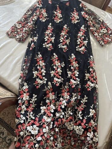 qadın ziyafət geyimləri: Ziyafət donu, Midi, 2XL (EU 44), 3XL (EU 46) — 3