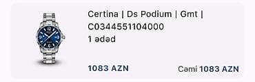 optitech vitamin c: Orijinal İsveçrə saatı Certina. Çox az istifadə olunub, ideal — 5