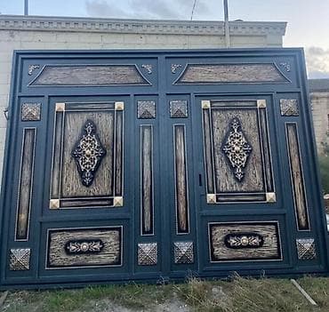 Zavod istehsalı dekorativ dəmir darvazalar - Material: qalın metal — 3
