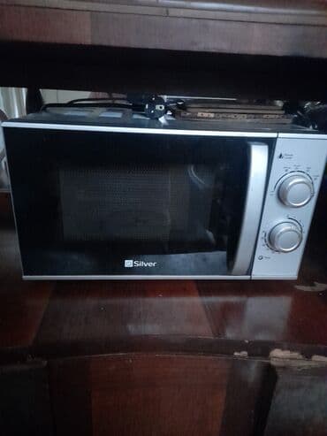 Mikrodalğalı soba Silver, Ayrıca dayanan, Mikrodalğalar ilə, rəng - Gümüşü