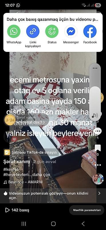 100 kv. m, 3 otaqlı, Kombi, Qaz, İşıq