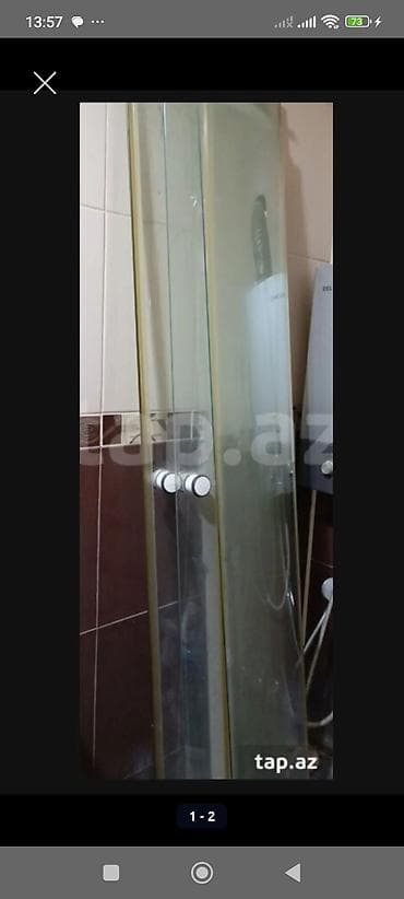 Duş kabinasıtəkcə şüşələri satilir1.82x42,170x32 olculeri at lalafo.az Duş kabinasıtəkcə şüşələri satilir1.82x42,170x32 olculeri