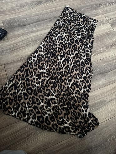 Hicab: Leopard naxışlı ətək - Stil: A-kəsim, axıcı siluet - Uzunluq: Midi — 1