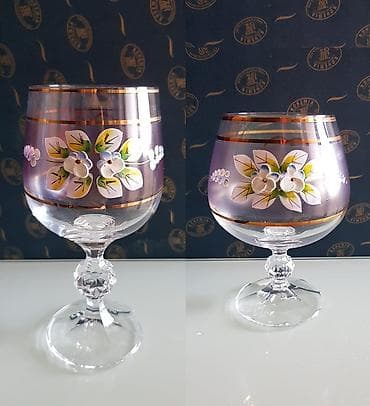 Stəkanlar, Xrustal, 12 ədədli dəst, 200 ml, Çexiya