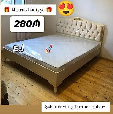 Klassik üslubda yataq dəsti – Şık, yumşaq kapitone başlıq – Stabil