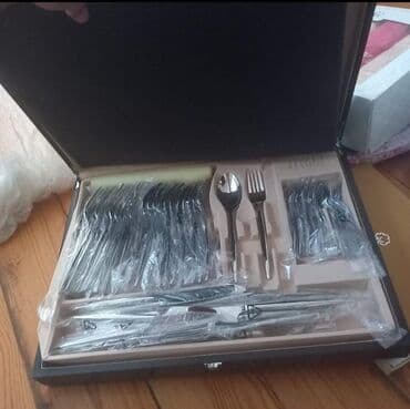 Çəngəl-qaşıq dəsti – 12 nəfərlik - Tam komplekt: müxtəlif ölçülü masa