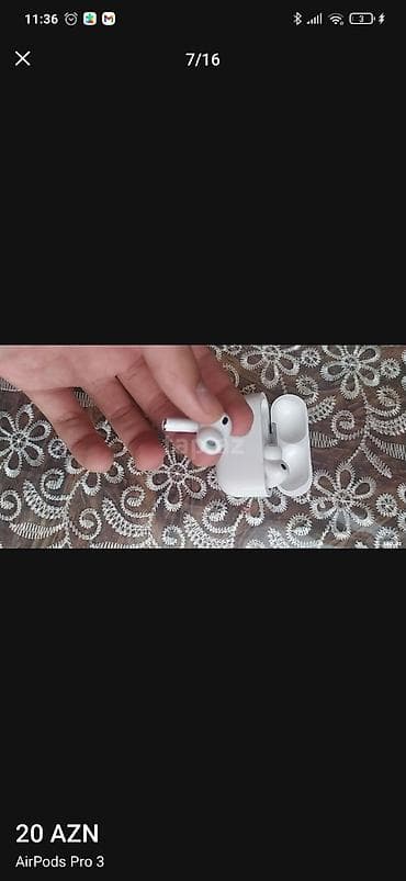 ipad 10 cu nesil: AirPods Pro 3 qulaqlıq Məhsulun xüsusiyyətləri: - Tam simsiz Airpods — 7