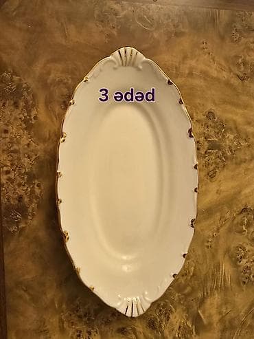 Nahar dəsti, rəng - Ağ, Farfor, Bohemia, 12 nəfərlik, Çexiya — 9