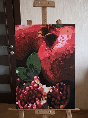гобеленовые картины: Картины Холст.Акрил Гранаты 50×70,250 ман Африканка 60×75,250ман — 1