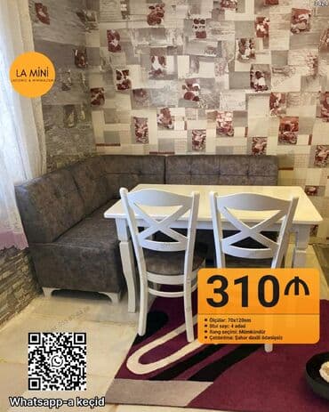 Masalar və oturacaqlar: Künc divan, Mətbəx üçün, Açılmayan — 1