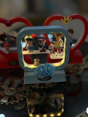 Süni güllər: Fiqur, Plastik, rəng - Qırmızı — 2