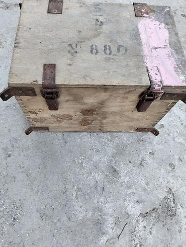 ev dekor: Taxta sandıq/qutu dəsti - Material: qalın taxtadan hazırlanmış, bərk — 2