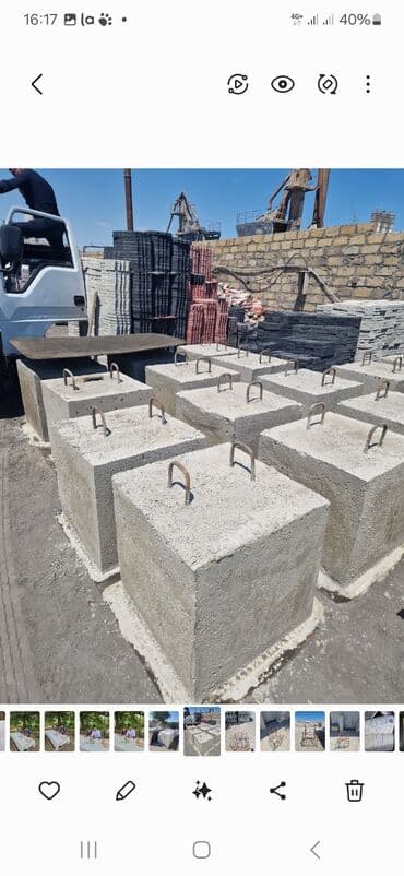бетонный башмак для забора: Bu beton blok tikinti sahəsində dayaq kimi istifadə olunan, möhkəm və — 1