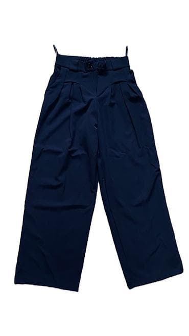 Geniş kəsimli qara şalvar Ölçü : S - Model: Yüksək belli, geniş