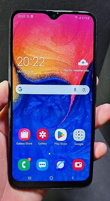 iphone 10 plus: Samsung Galaxy A10, 32 GB, rəng - Qara, Barmaq izi — 1