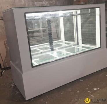 пластик эшик терезелер: Şüşə və metaldan hazırlanmış bu vitrin məhsulları sərgiləmək üçün — 2