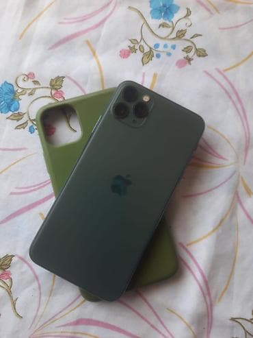 ayfon 11 qiymet: IPhone 11 Pro, 256 GB, Matte Midnight Green, Face ID — 6