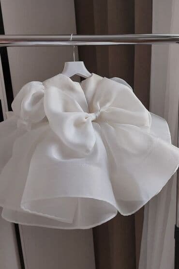 Нежнейшее пышное платье молочного цвета на годик 🌸 Сшили на заказ