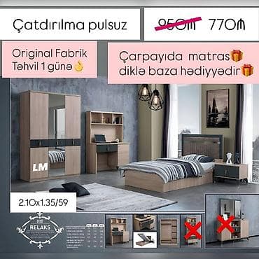Gənc yataq otagi desti ORİGİNAL FABRİK İSTEHSALI Təhvil 1 günə😍 — 2