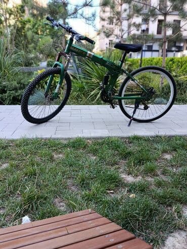 Qatlanan dağ velosipedi – yaşıl rəng - Qatlanan alüminium/korpuslu