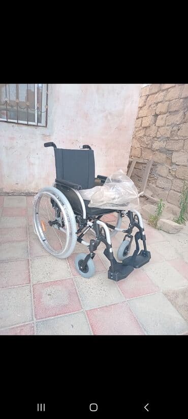 Tibbi geyim: Manual təkərli arabası - Yüngül alüminium karkas, qatlanandır – — 1