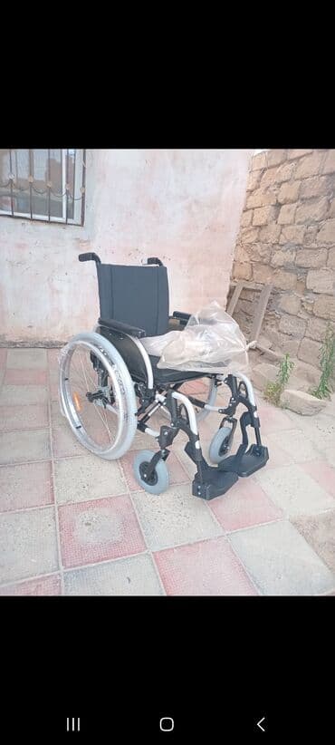 Universal əlil arabası - Yüngül və möhkəm metal konstruksiya - Böyük